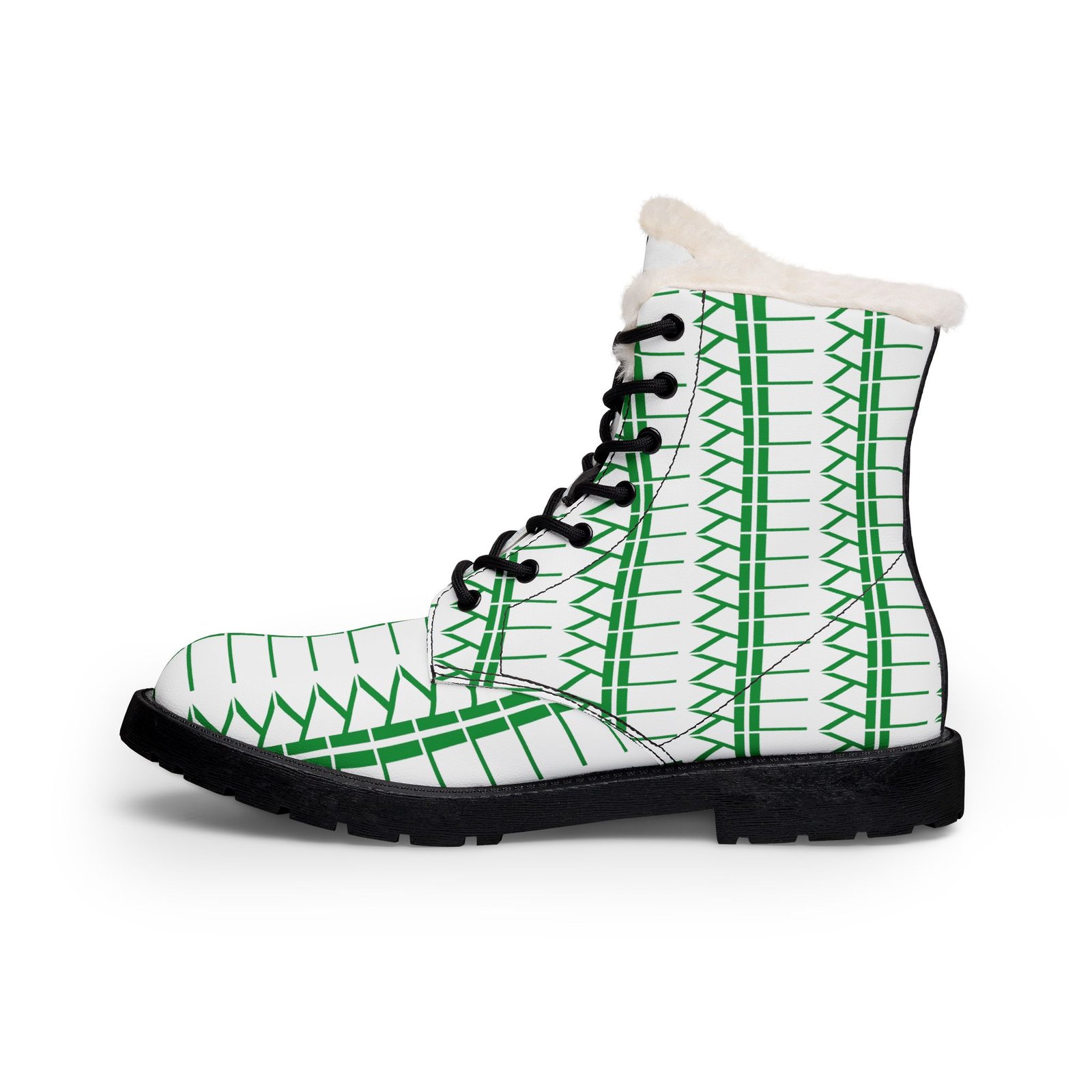 K-Live KL Cozy Stitch Pattern Fur-Lined Leather Boots